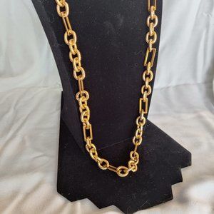 Necklace, gold looking metal, 18-inch, vintage
